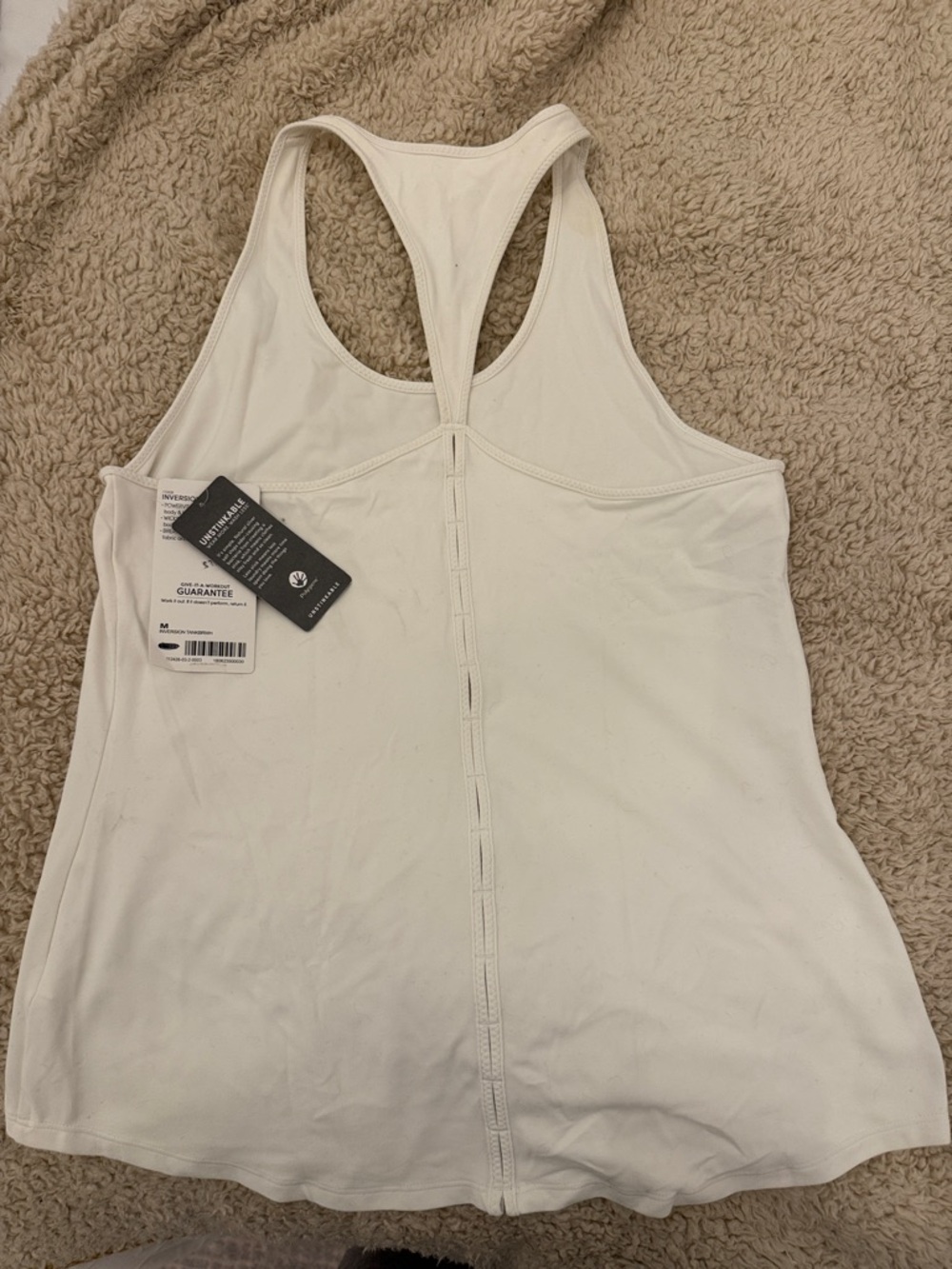 Athleta White Racerback Performance Tank - Picture 2 of 3